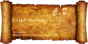Czipf Dorina névjegykártya